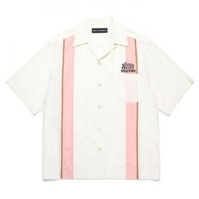 WACKO MARIA/拾ޥꥢ/MR BROTHERS CUT CLUB / SWITCHING SHIRT S/S/ߥ֥饶åȥ/å󥰥/WHITE