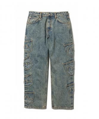 F-LAGSTUF-F/ե饰/MANY POCKET DENIM PANTS(xEVISU)/ǥ˥ѥ/INDIGO