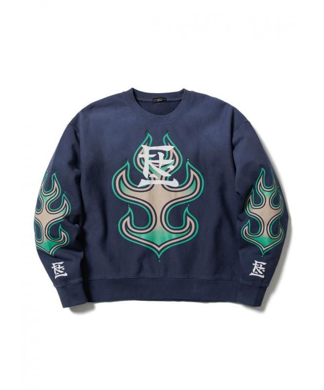 F-LAGSTUF-F/フラグスタフ/FRAME SWEAT/ピグメント染め