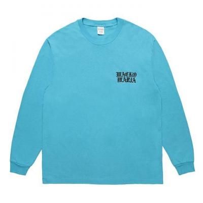 WACKO MARIA/拾ޥꥢ/WASHED HEAVY WEIGHT CREW NECK LONG SLEEVE T-SHIRT(TYPE-1)/BLUE