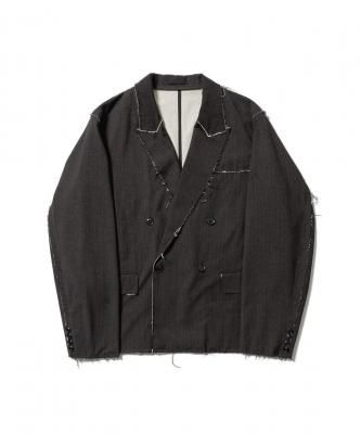 F-LAGSTUF-F/ե饰/DOUBLE BREASTED SUIT JKT(BORO)/֥֥쥹ƥåɥĥ㥱å/GRAY