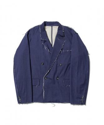 F-LAGSTUF-F/ե饰/DOUBLE BREASTED SUIT JKT(BORO)/֥֥쥹ƥåɥĥ㥱å/BLUE