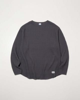 RADIALL/ǥ/Big Waffle -BOAT NECK T-SHIRT L/S/ӥååե󥰥꡼֥ƥ/STEEL GRAY