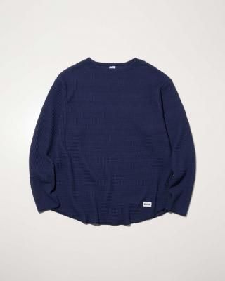 RADIALL/ǥ/Big Waffle -BOAT NECK T-SHIRT L/S/ӥååե󥰥꡼֥ƥ/NAVY
