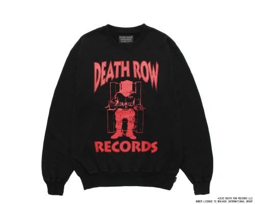 WACKO MARIA/拾ޥꥢ/DEATH ROW RECORDS/WASHED MIDDLE WEIGHT CREW NECK SWEAT SHIRT/ǥ쥳/BLACK