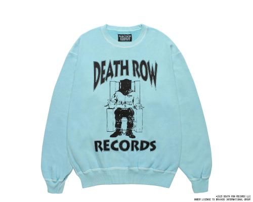 WACKO MARIA/拾ޥꥢ/DEATH ROW RECORDS/WASHED MIDDLE WEIGHT CREW NECK SWEAT SHIRT/ǥ쥳/BLUE