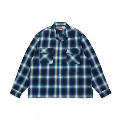 Hide and Seek/ハイドアンドシーク/Ombre Check L/S Shirt/オンブレチェック シャツ/BLUE