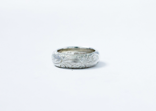 WAKAN SILVER SMITH/參󥷥Сߥ/Arabesque half round ring (M)/٥ϡե饦ɥ/R-064
