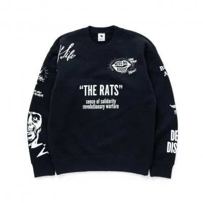 RATS/å/CRAZY CREW NECK SWEAT/롼ͥååȥ/BLACK