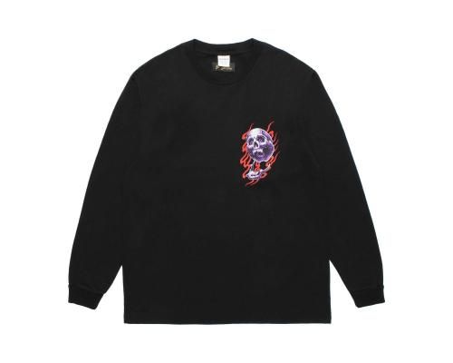 WACKO MARIA/拾ޥꥢ/56 TATTOO STUDIO/WASHED HEAVY WEIGHT CREW NECK LONG SLEEVE T-SHIRT/BLACK