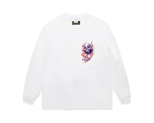 WACKO MARIA/拾ޥꥢ/56 TATTOO STUDIO/WASHED HEAVY WEIGHT CREW NECK LONG SLEEVE T-SHIRT/WHITE