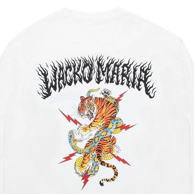 WACKO MARIA×TIM LEHI HEAVY WEIGHT ホワイト L WACKO MARIA/ワコマリア/TIM LEHI / WASHED HEAVY WEIGHT CREW
