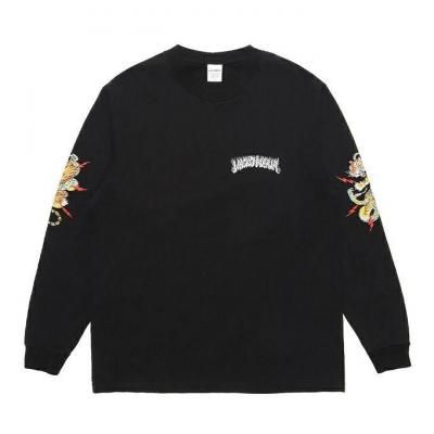 WACKO MARIA/拾ޥꥢ/TIM LEHI / WASHED HEAVY WEIGHT CREW NECK LONG SLEEVE T-SHIRT ( TYPE-2 )/BLACK