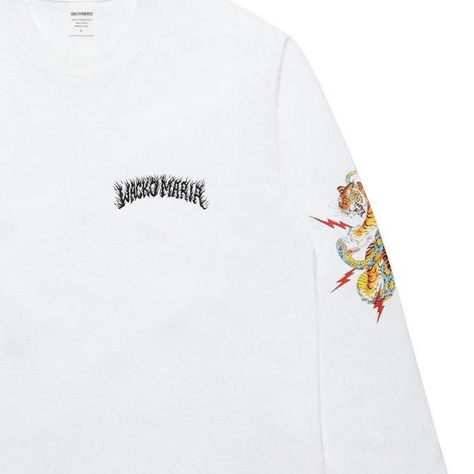 WACKO MARIA×TIM LEHI HEAVY WEIGHT ホワイト L WACKO MARIA/ワコマリア/TIM LEHI / WASHED HEAVY WEIGHT CREW