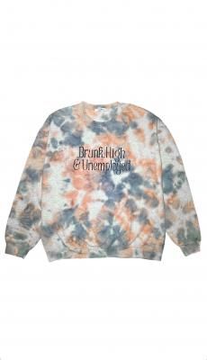 EXODUS//Drunk,High & Unemployed TIE DYE SWEAT
/å/GRAYORANGE