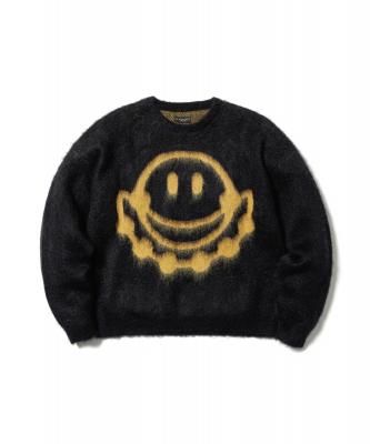 F-LAGSTUF-F/ե饰/SMILE MOHAIR SWEATER/إ/BLACK