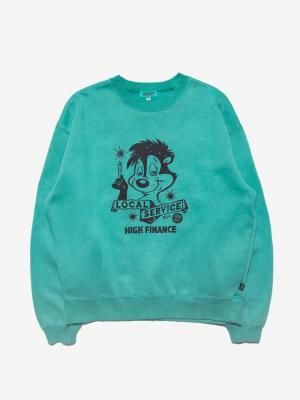 HAIGHT/إ/LOCAL SERVICE PIGMENT DYE SWEAT ft.GRINDLODGE/롼ͥåå/TEAL