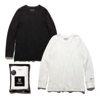 ROARK//REUSABLE 2PACK THERMAL TEE/ޥ2ѥåTEE/WHITE/BLACK