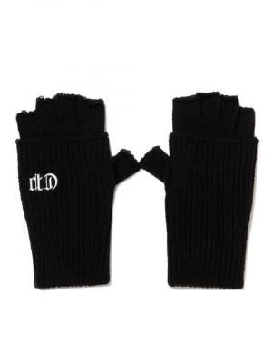 COOTIE/�����ƥ���/KNIT CUFFED FINGERLESS GLOVE/�˥åȥե��󥬡��쥹��������/BLACK