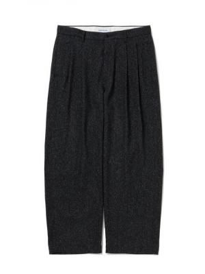 COOTIE/ƥ/SILK NEP HERRINGBONE 2 TUCK WIDE TROUSERS/륯ͥåפإܥĥɥ磻ɥȥ饦/BLACK