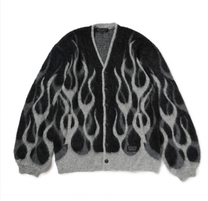 EVILACT/ӥ륢/FLAMES MOHAIR CARDIGAN/إǥ/BLACK