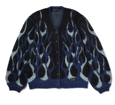 EVILACT/ӥ륢/FLAMES MOHAIR CARDIGAN/إǥ/BLUE