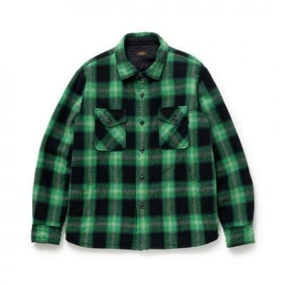 RATS/å/WOOL CHECK SHIRT JKT/åĥ㥱å/GREEN