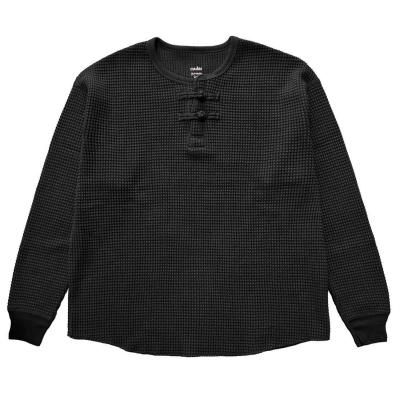 EXODUS//ORIENTAL HENRY NECK SHIRT/إ꡼ͥåޥ/BLACK