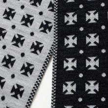 RATS/ラッツ/GERMAN CROSS MUFFLER/ジャガードマフラー/BLACK