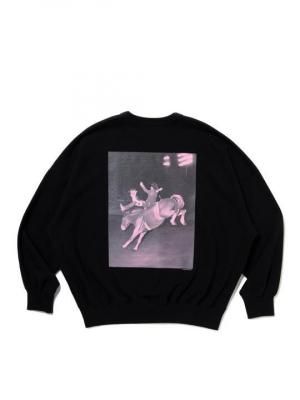 COOTIE/ƥ/PRINT SWEAT CREW (PINK 14)/ץȥ롼ͥåå/BLACK