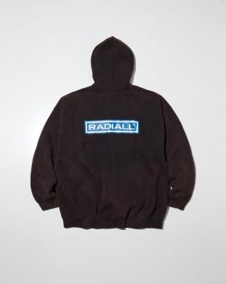 RADIALL/��ǥ�����/Wheels ZIP UP HOODIE/���åץ��åץա��ǥ���/FADED BLACK