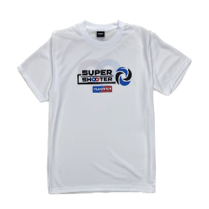 半袖ドライTシャツ 「Supershooter」 ホワイトブルー