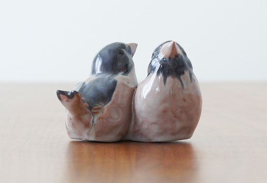 DISSING KERAMIK／陶器のつがいの鳥の置物（オブジェ）／デンマーク 画像
