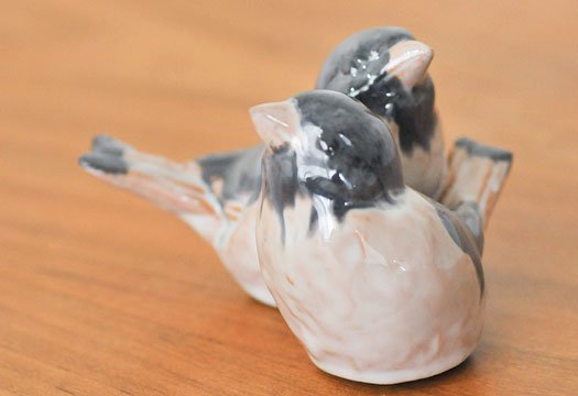 DISSING KERAMIK／陶器のつがいの鳥の置物（オブジェ）／デンマーク  画像03