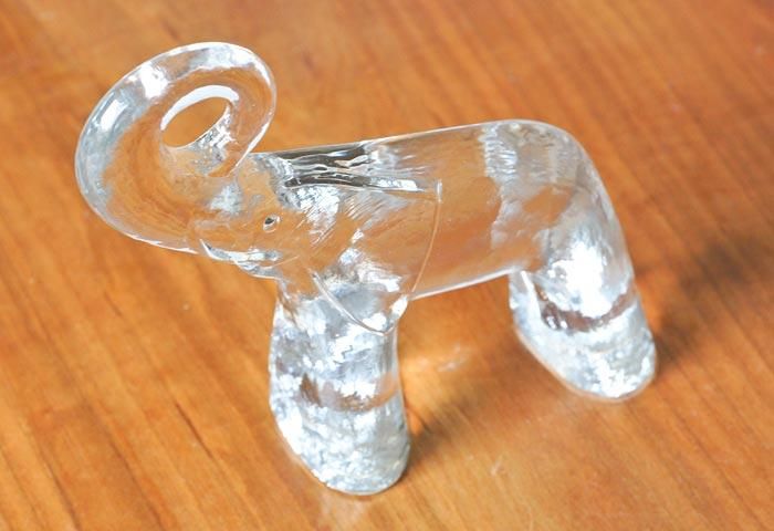 Kosta Boda（コスタボダ）／ZOOシリーズ／クリスタルガラスの像の置物