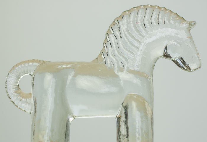 Kosta Boda（コスタボダ）／ZOOシリーズ／馬のクリスタルガラスの置物