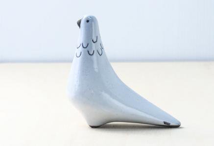 北欧で使われていた、陶器の鳥の置物（オブジェ）／ビンテージ／I0099