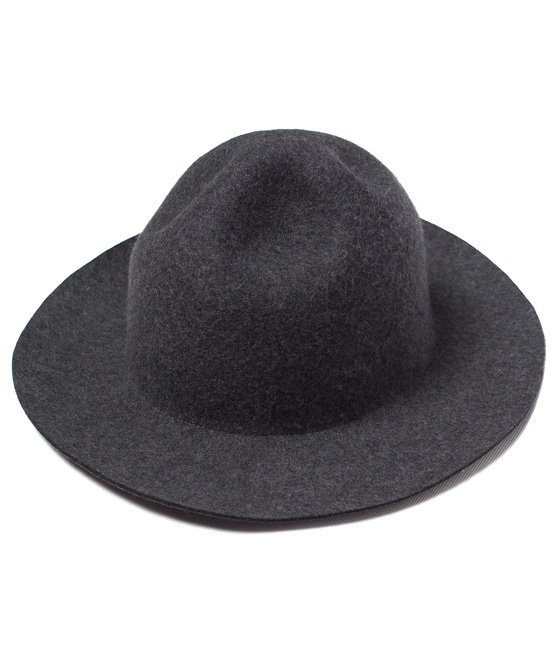 SAN FRANCISCO HAT】4DENT HAT - CHARCOAL MIX フェルトハット - HUNKY