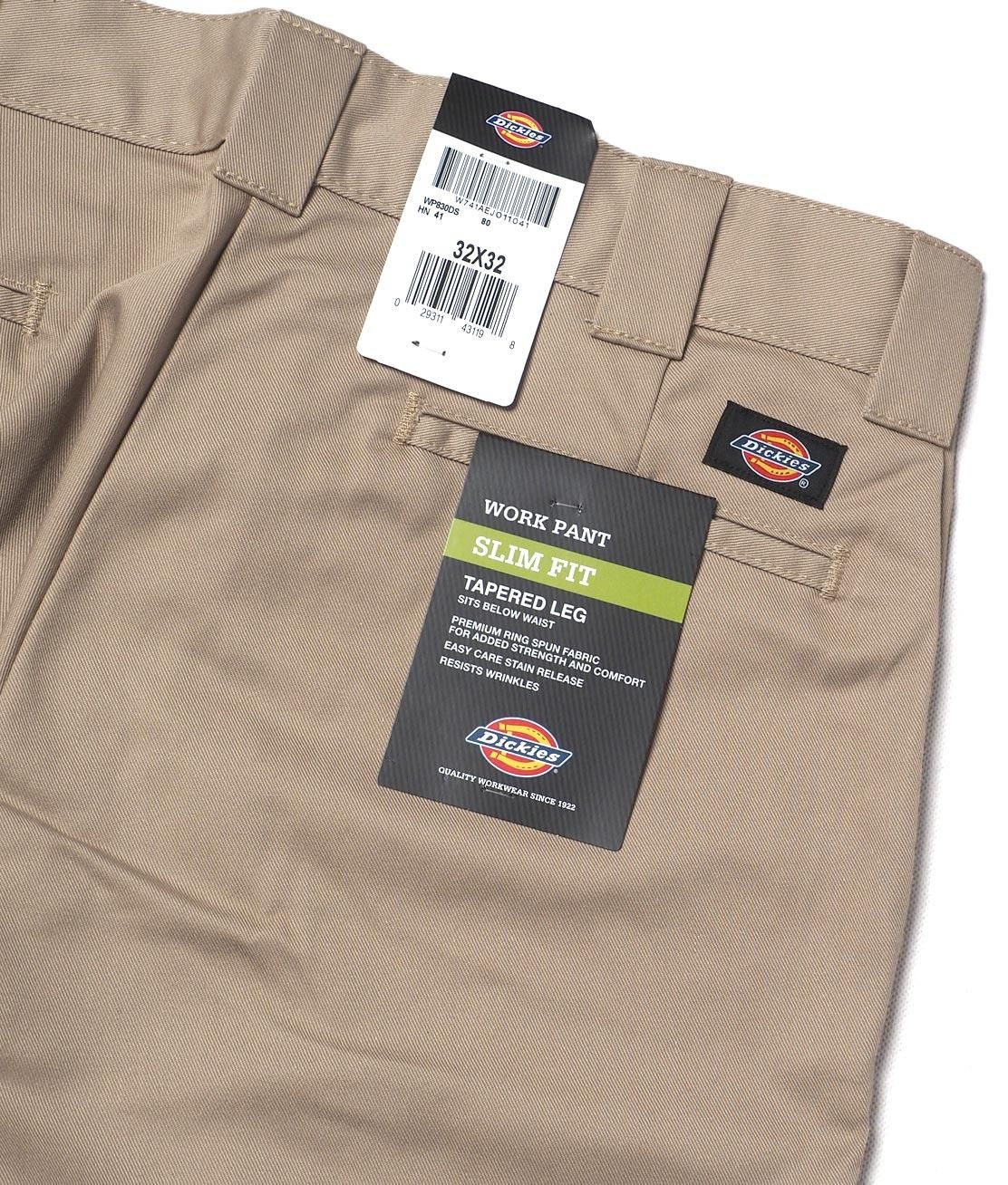 dickies men's slim taper ring spun work pant