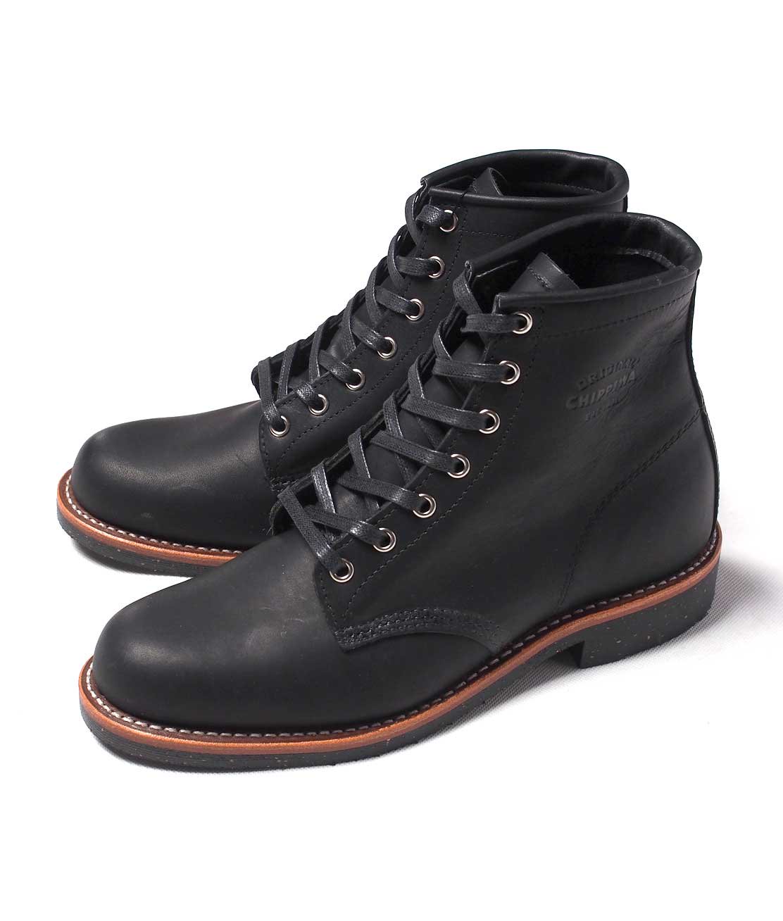 【CHIPPEWA】6-INCH UTILITY BOOTS - BLACK ODESSA ブーツ チペワ - HUNKY DORY