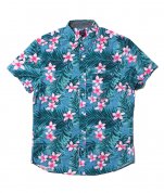 <img class='new_mark_img1' src='https://img.shop-pro.jp/img/new/icons41.gif' style='border:none;display:inline;margin:0px;padding:0px;width:auto;' />J.CREWSLIM-FIT S/S PRINTED SHIRT - BLUE HIBISCUS ե륷