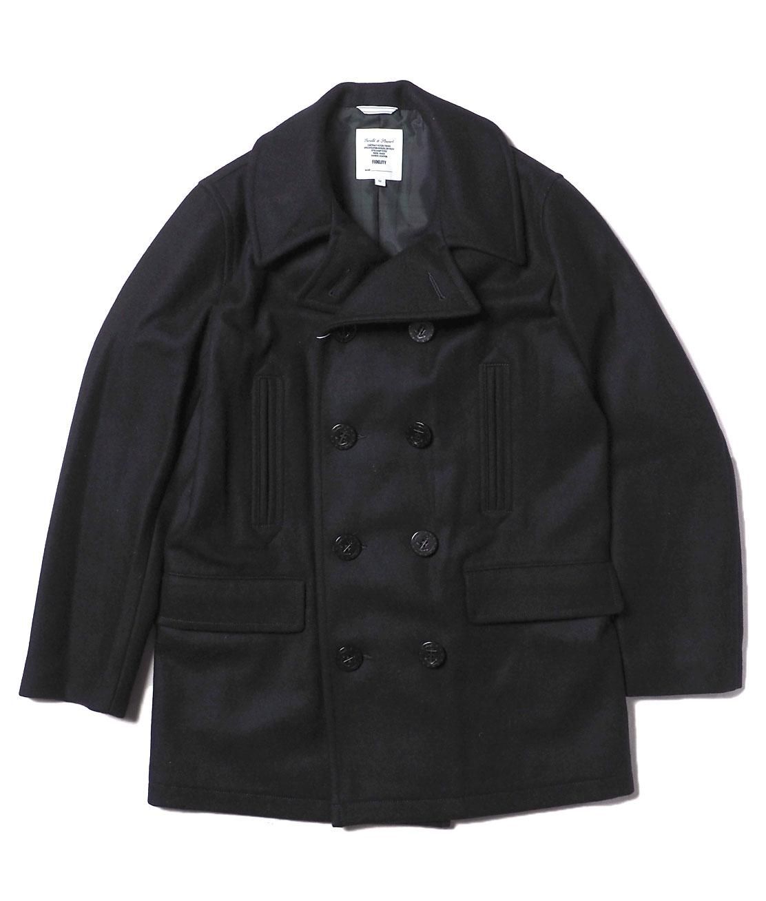 FIDELITY】=MADE IN JAPAN= 10B PEA COAT - NAVY ピーコート 10ボタン