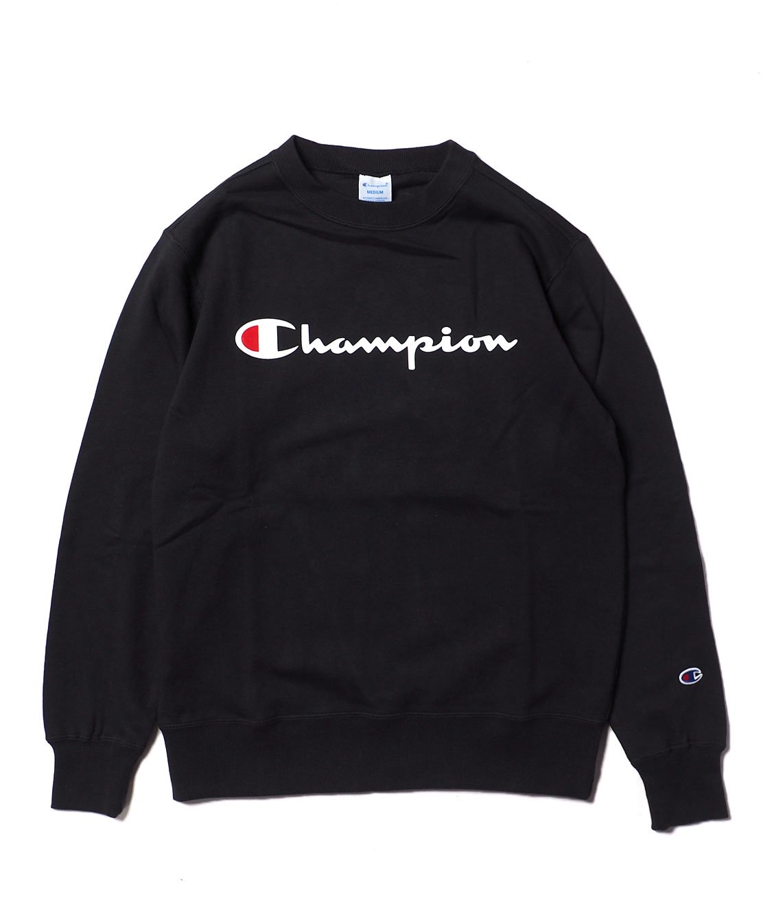 Champion-BASIC】C3-H004 CREW NECK SWEATSHIRT - BLACK スウェット