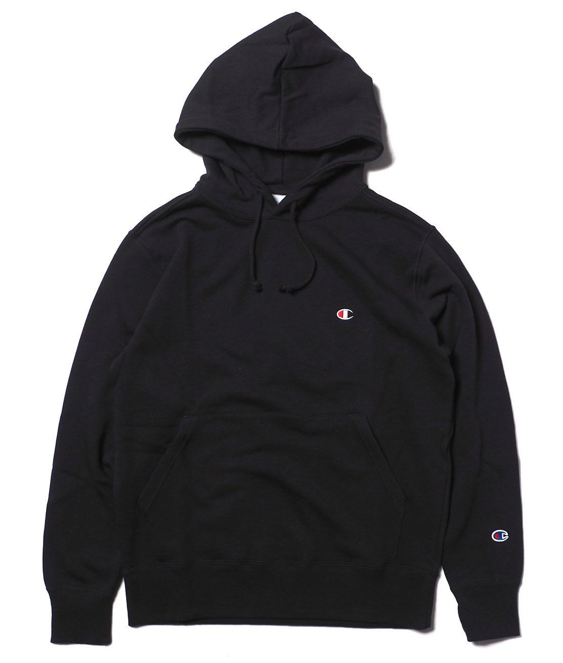 Champion-BASIC】C3-C118 P/O HOODED SWEATSHIRT - BLACK パーカー