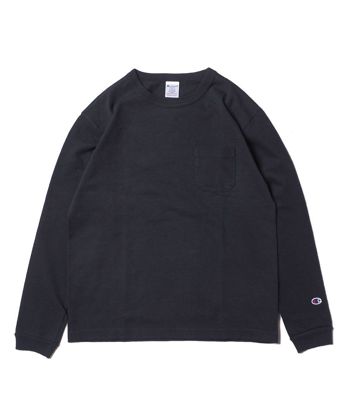 Champion-MADE IN USA】C5-P401 T1011 LONG SLEEVE TEE - NAVY T