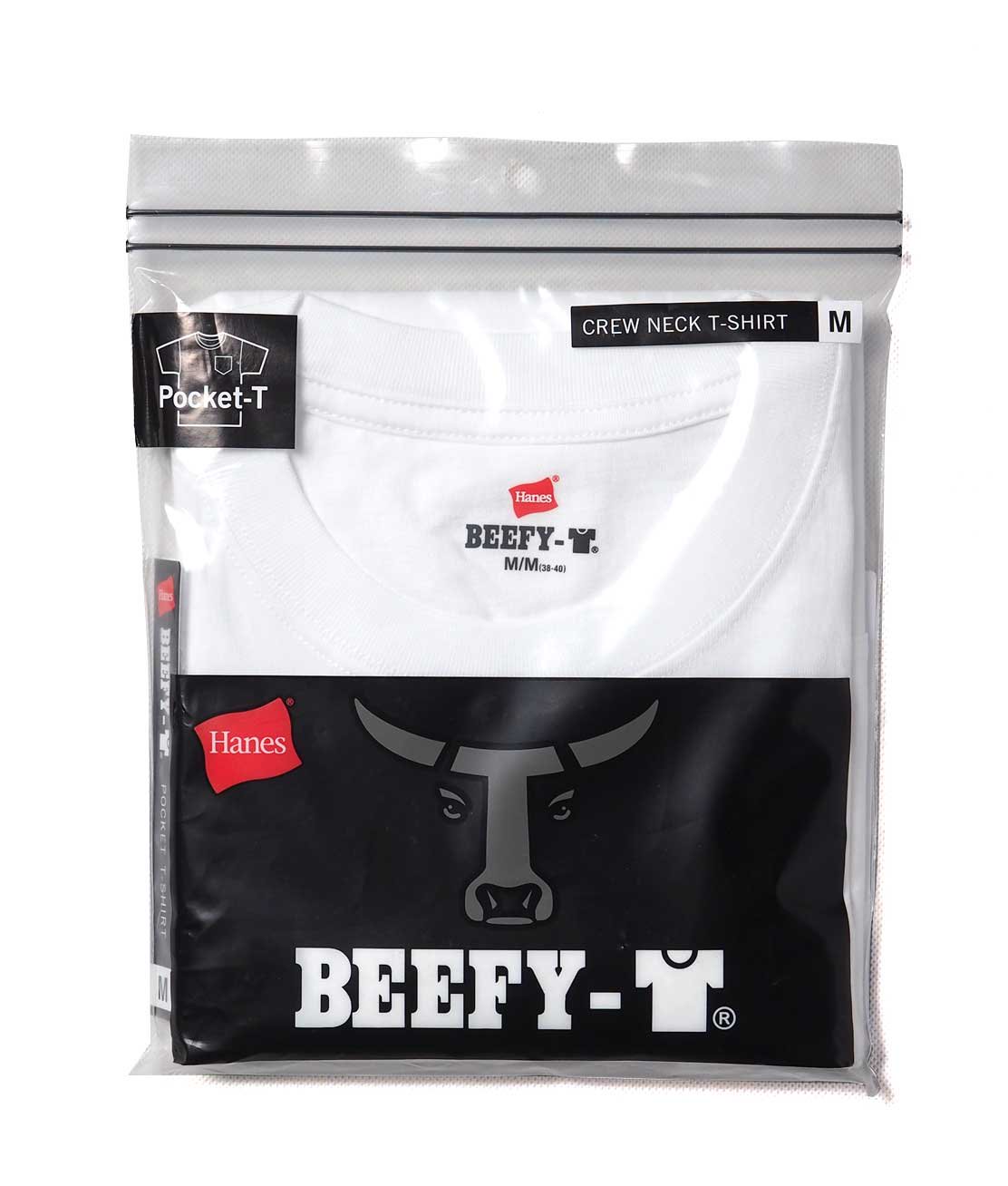 Hanes】H5190 BEEFY POCKET TEE - WHITE ビーフィー ポケット Tシャツ 6.1オンス 厚手 - HUNKY DORY