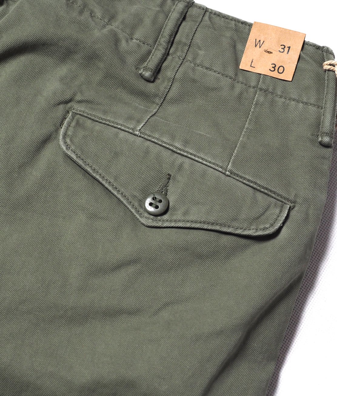 RRL】OFFICER'S FLAT FRONT CHINO (w32 - w34) - OLIVE チノ パンツ