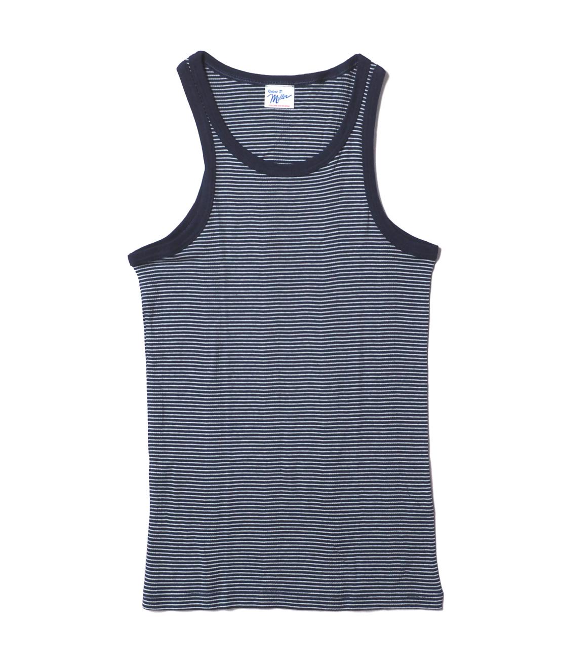 Miller】PANEL RIB TANK TOP - NAVY BORDER パネルリブ タンクトップ