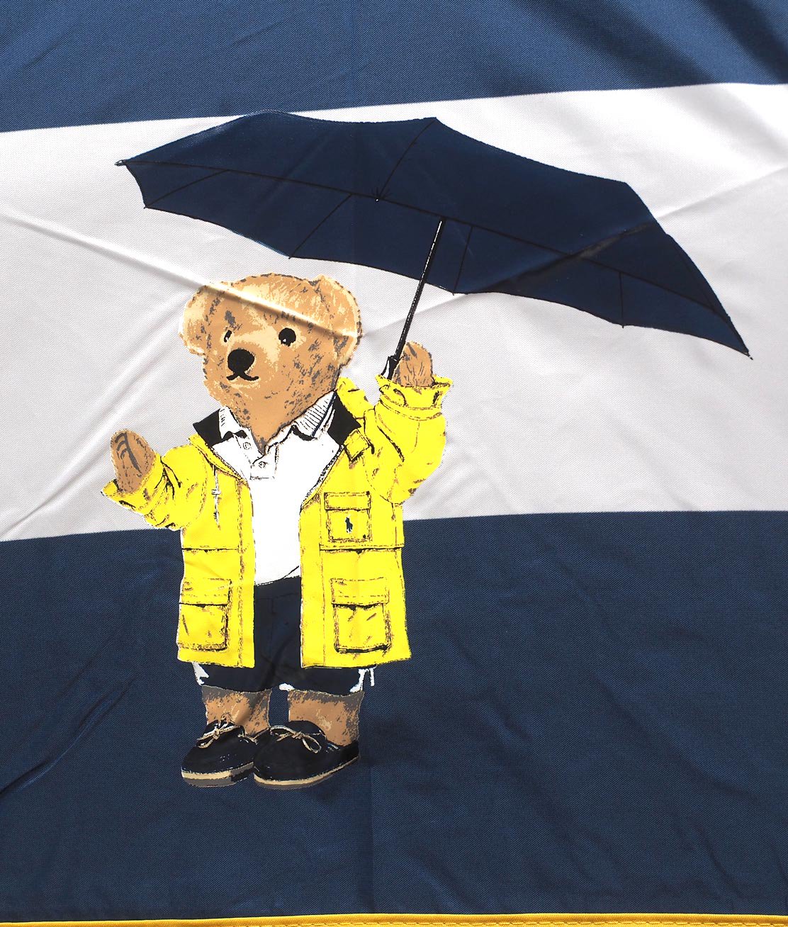 【Ralph Lauren】POLO BEAR COLLAPSIBLE UMBRELLA - WHT/NVY 自動開閉 折りたたみ傘