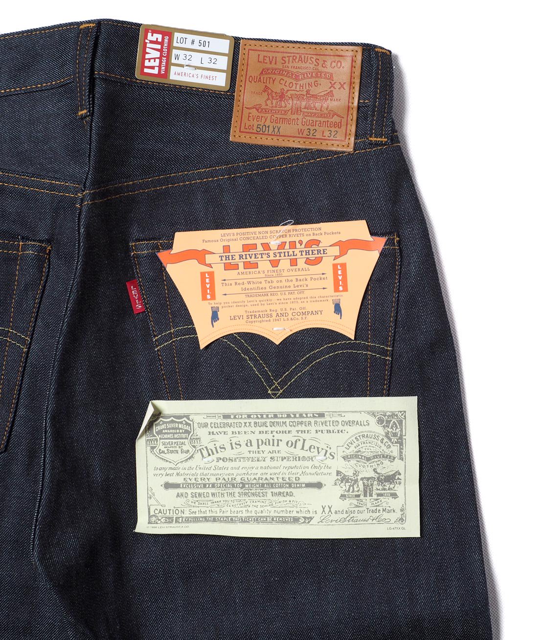 【LEVI'S VINTAGE CLOTHING】1947 501XX JEANS - RIGID リジッドジーンズ デニム リーバイス -  HUNKY DORY | LEVI'S VINTAGE CLOTHING、JACKMAN、CHAMPIONなどのブランドを主に扱うセレクトショップ 通販